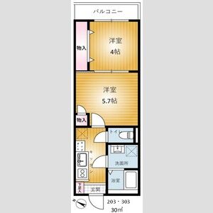 2K 間取り図