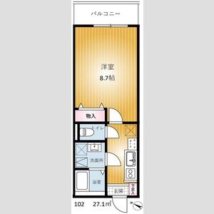 1K 間取り図