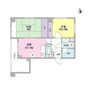 2DK 間取り図