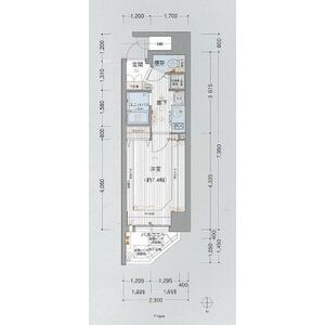 1K 間取り図