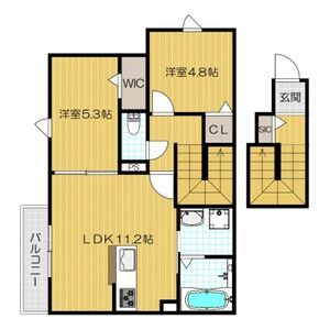 2LDK 間取り図