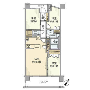3LDK 間取り図