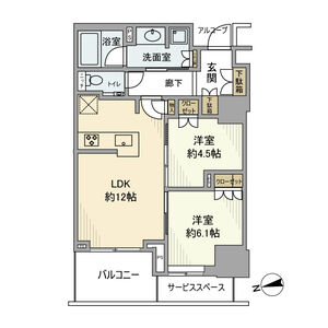2LDK 間取り図
