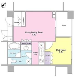 1LDK 間取り図