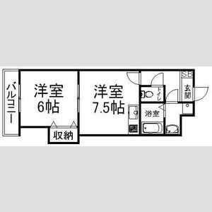 1DK 間取り図