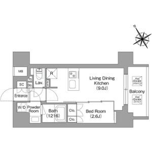 1LDK 間取り図