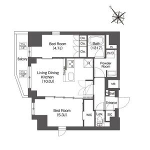 2LDK 間取り図