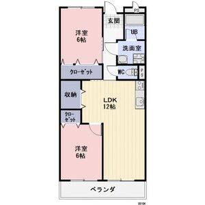 2LDK 間取り図