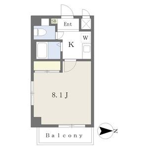1K 間取り図