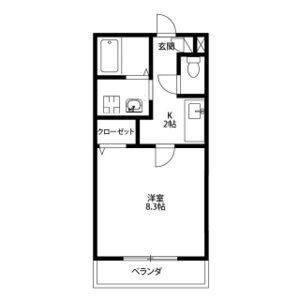 1K 間取り図
