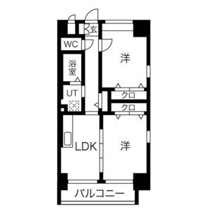 2DK 間取り図