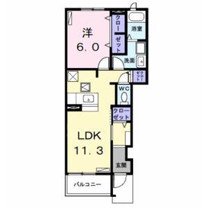 1LDK 間取り図