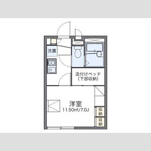 1K 間取り図