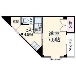 1DK 間取り図