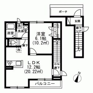 1LDK 間取り図