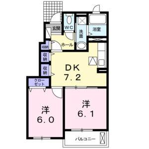 2DK 間取り図