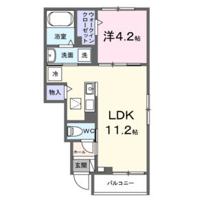 1LDK 間取り図