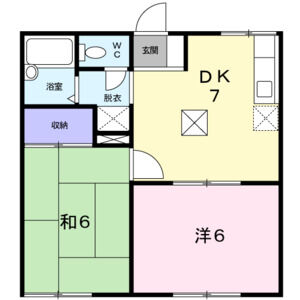 2DK 間取り図