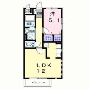 1LDK 間取り図