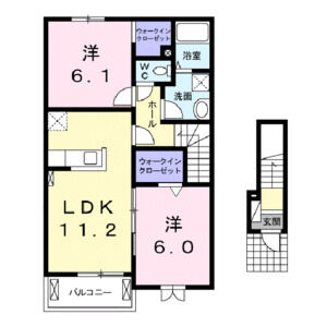 2LDK 間取り図