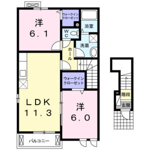 2LDK 間取り図