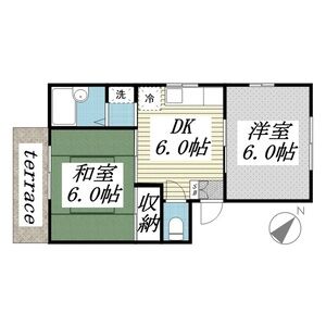 2DK 間取り図
