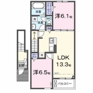 2LDK 間取り図