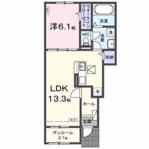 1LDK 間取り図