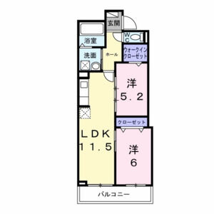 2LDK 間取り図