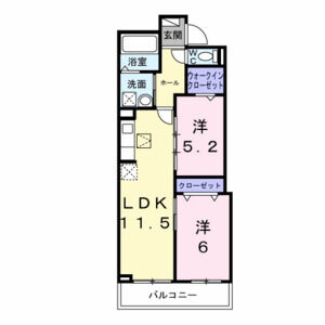 2LDK 間取り図