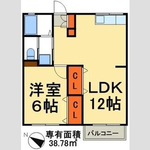 1LDK 間取り図