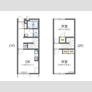 2DK 間取り図
