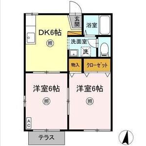 2DK 間取り図