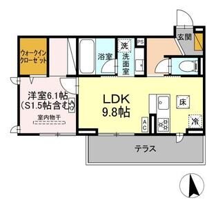 1LDK 間取り図