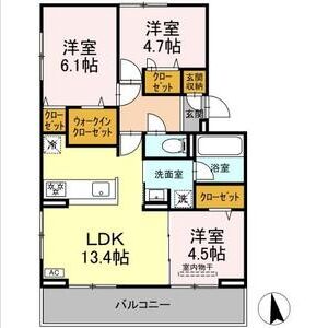 3LDK 間取り図