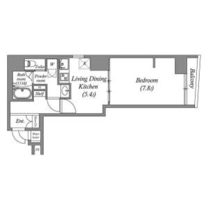 1LDK 間取り図