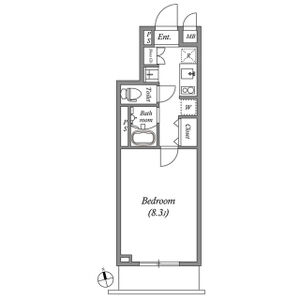 1K 間取り図