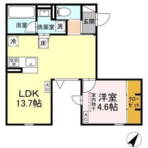 1LDK 間取り図