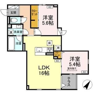 2LDK 間取り図