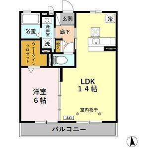 1LDK 間取り図