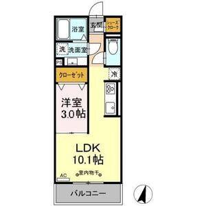 1LDK 間取り図