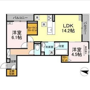 2LDK 間取り図