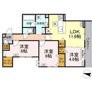 3LDK 間取り図
