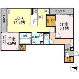 2LDK 間取り図
