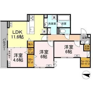 3LDK 間取り図