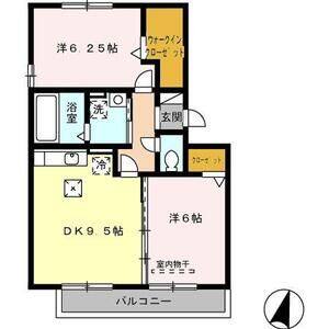 2DK 間取り図