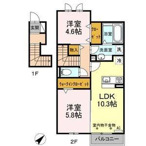 2LDK 間取り図
