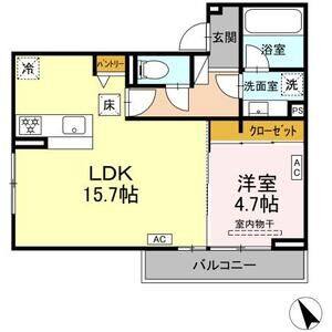 1LDK 間取り図