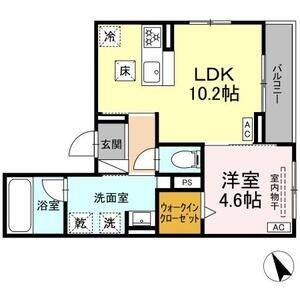 1LDK 間取り図