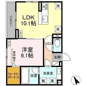 1LDK 間取り図